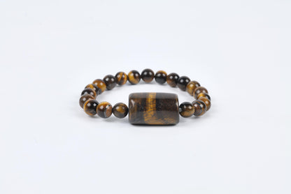 Tiger's Eye Beaded Bracelet for Courage, Confidence, and Protection