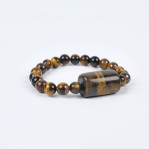 Tiger's Eye Beaded Bracelet for Courage, Confidence, and Protection