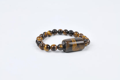 Tiger's Eye Beaded Bracelet for Courage, Confidence, and Protection