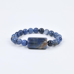 Sodalite Beaded Bracelet for Intuition, Clarity, and Communication