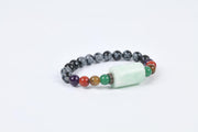 Charged Chakra Healing Beaded Bracelet with Snowflake Obsidian