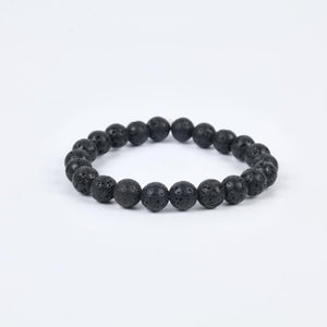 Lava Stone Beaded Bracelet for Grounding, Strength, and Courage