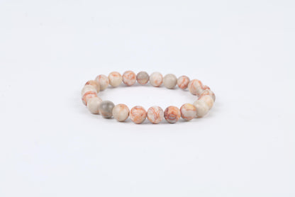 Marbled Jasper Beaded Bracelet for Stability, Protection, and Balance