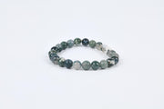 Moss Agate Beaded Bracelet for Growth and Harmony