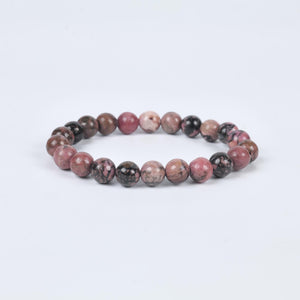 Rhodonite Beaded Bracelet for Emotional Healing and Balance
