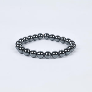 Certified Hematite Beaded Bracelet