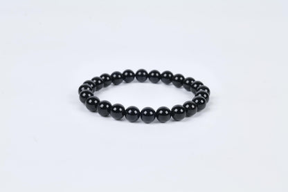 Certified Black Onyx Beaded Bracelet