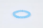 Certified Blue Agate Beaded Bracelet