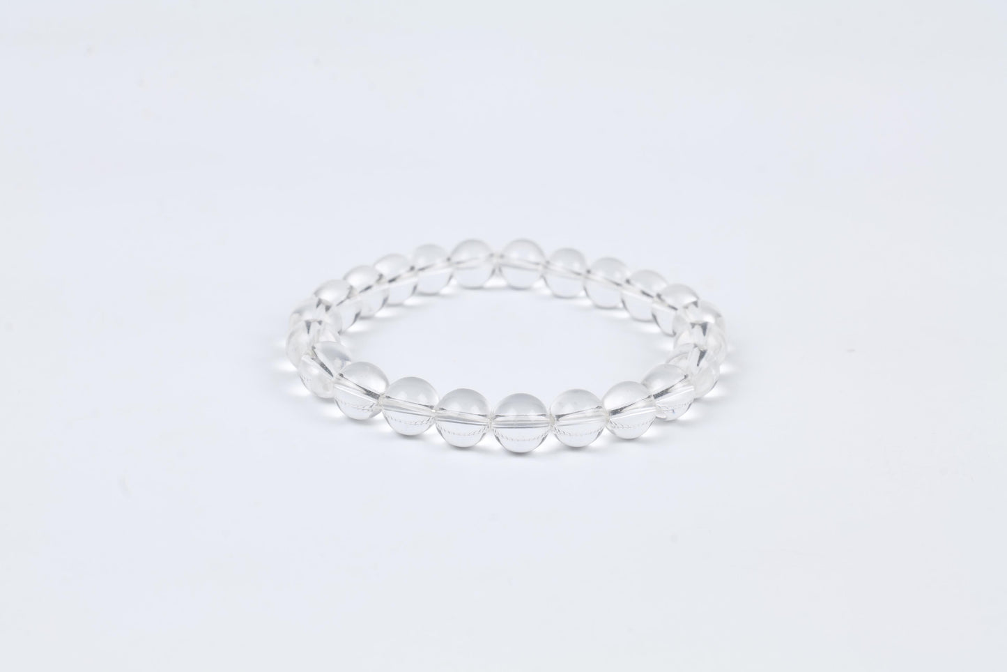 Certified Clear Quartz Beaded Bracelet