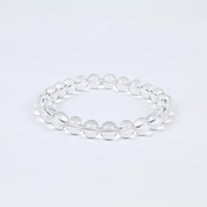 Certified Clear Quartz Beaded Bracelet