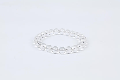 Certified Clear Quartz Beaded Bracelet