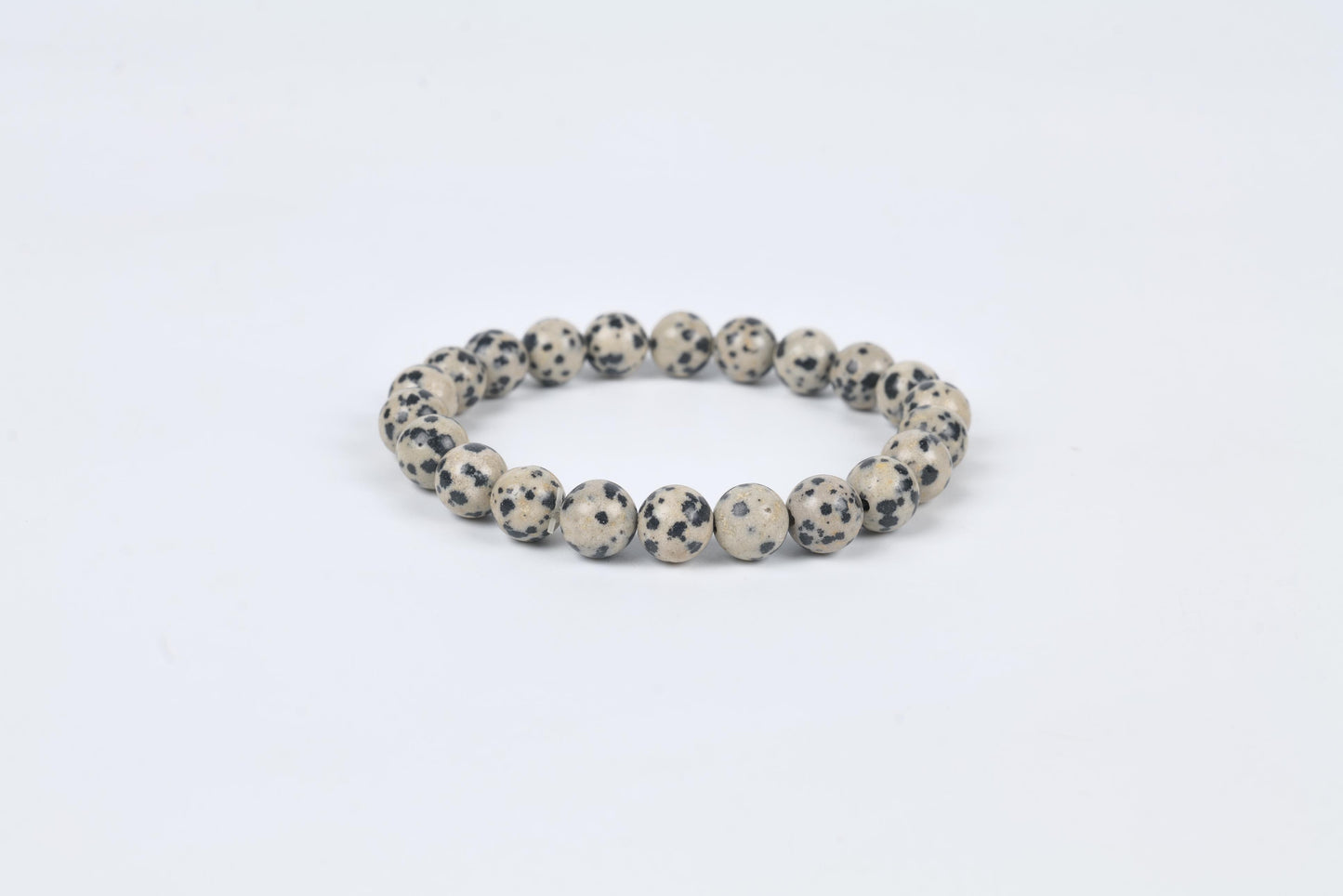 Charged Dalmatian Jasper Beaded Bracelet