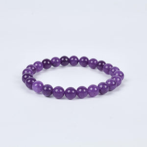 Amethyst Beaded Bracelet for Calm and Spiritual Growth