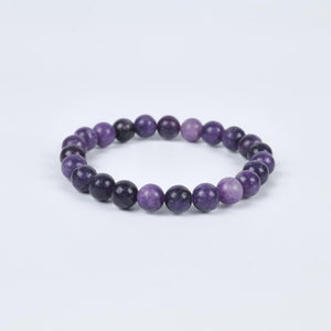 Certified Amethyst Beaded Bracelet