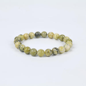 Certified Natural Serpentine Beaded Bracelet