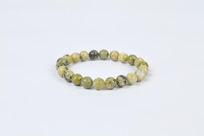 Certified Natural Serpentine Beaded Bracelet