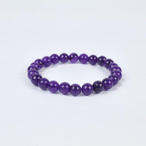 Amethyst Beaded Certified Bracelet