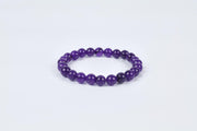 Certified Amethyst Beaded Bracelet | GemGlow India