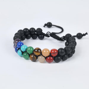 Dual Protection Seven Chakra Balancing Bracelet