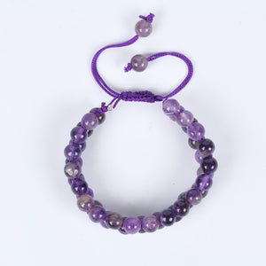 Amethyst Beaded Bracelet for Calm and Spiritual Growth