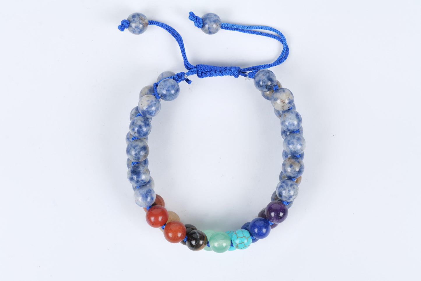 Certified Seven Chakra Healing Beaded Bracelet with Sodalite