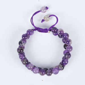 Amethyst Beaded Bracelet for Calm and Spiritual Growth