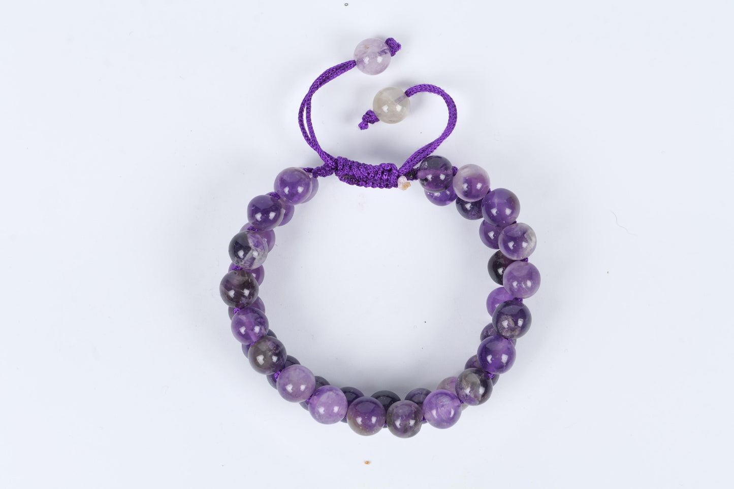 Amethyst Beaded Bracelet for Calm and Spiritual Growth