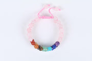 Rose Quartz & Seven Chakra Healing Crystal Stone Bracelet – Love & Balance
