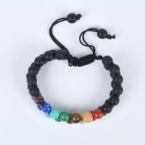 Dual Protection Seven Chakra Balancing Bracelet