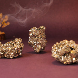 Raw Pyrite Stone Pendant for Money and Confidence