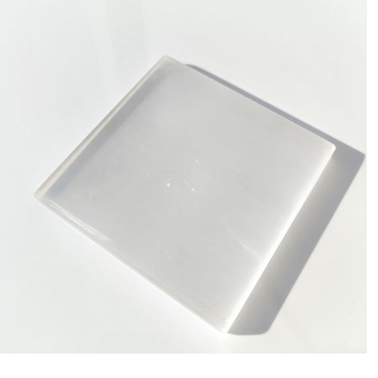 Selenite Charging Plate, Crystal Energizing Slab, Selenite Crystal for Cleansing