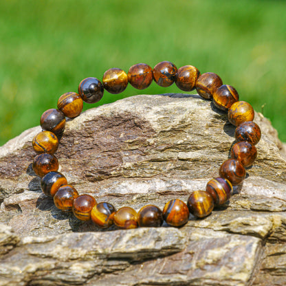 Tiger Eye Capricorn Zodiac(मकर राशि) Certified Healing Crystal Bracelet