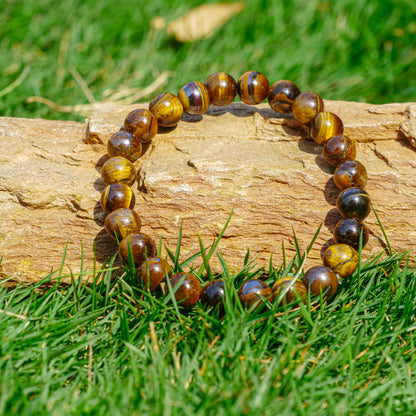 Tiger Eye Capricorn Zodiac(मकर राशि) Certified Healing Crystal Bracelet