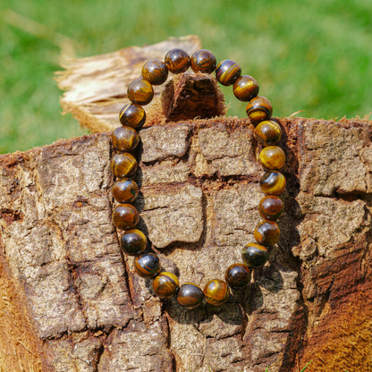 Tiger Eye Capricorn Zodiac(मकर राशि) Certified Healing Crystal Bracelet