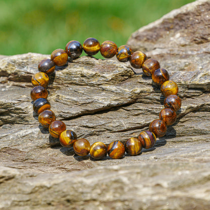 Tiger Eye Capricorn Zodiac(मकर राशि) Certified Healing Crystal Bracelet