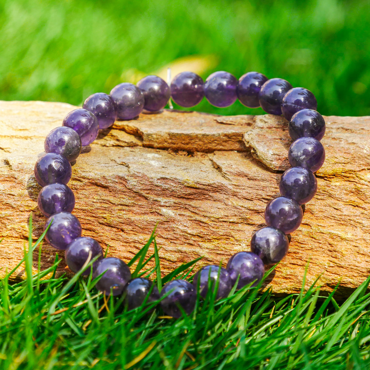 Amethyst Aries Zodiac Crystal Bracelet - Enhance Your Protection