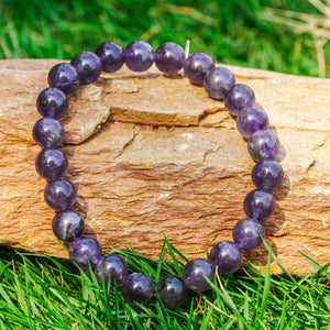 Amethyst Aries Zodiac Crystal Bracelet - Enhance Your Protection