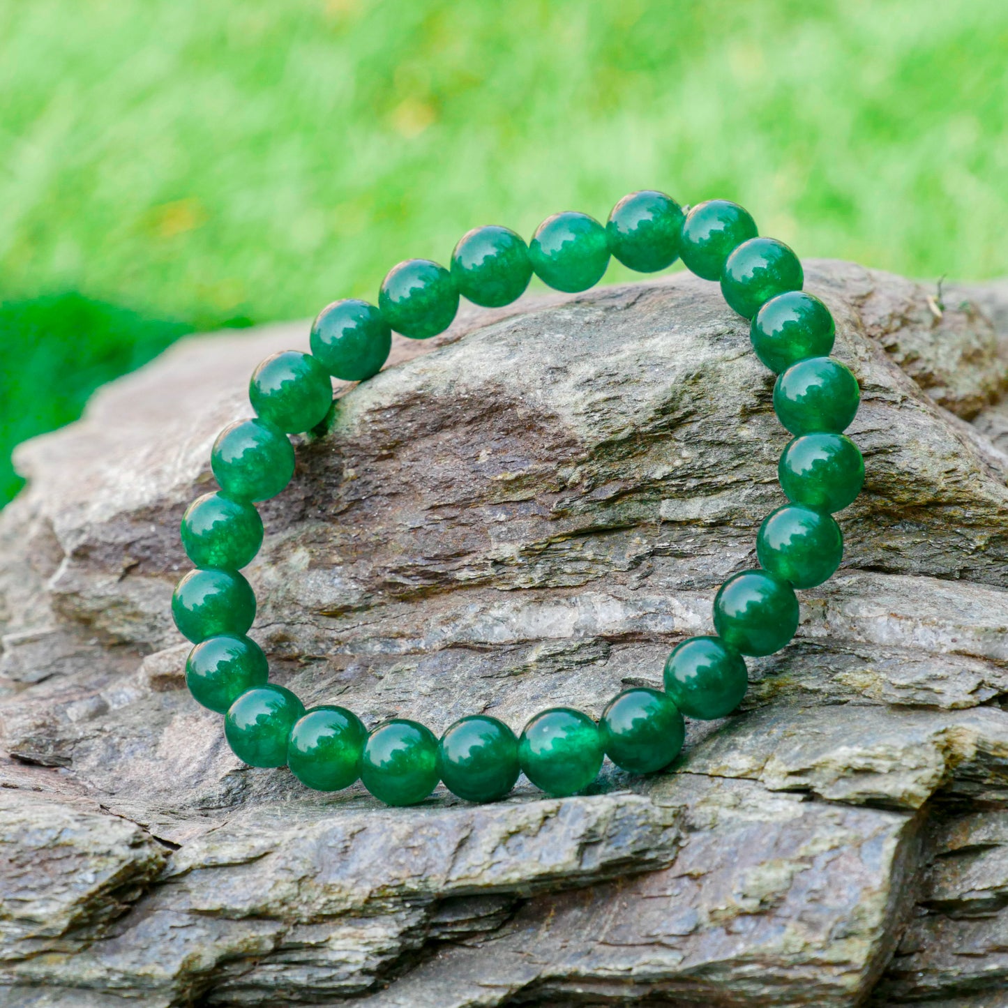 Green Aventurine Cancer Zodiac (कर्क राशि) Certified Healing Crystal Bracelet