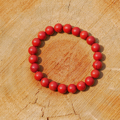 Red Jasper Aquarius Zodiac(कुम्भ राशि) Certified Healing Crystal Bracelet