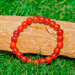 Carnelian Leo Zodiac Healing Crystal Bracelet