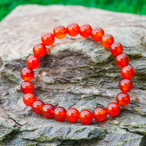 Carnelian Leo Zodiac Healing Crystal Bracelet