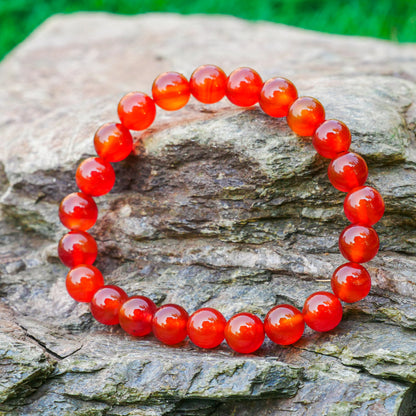 Carnelian Leo Zodiac(सिंह राशि) Certified Healing Crystal Bracelet