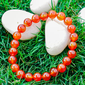 Carnelian Leo Zodiac Healing Crystal Bracelet