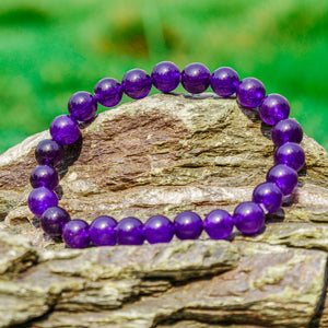 Amethyst Aries Zodiac Crystal Bracelet - Enhance Your Protection