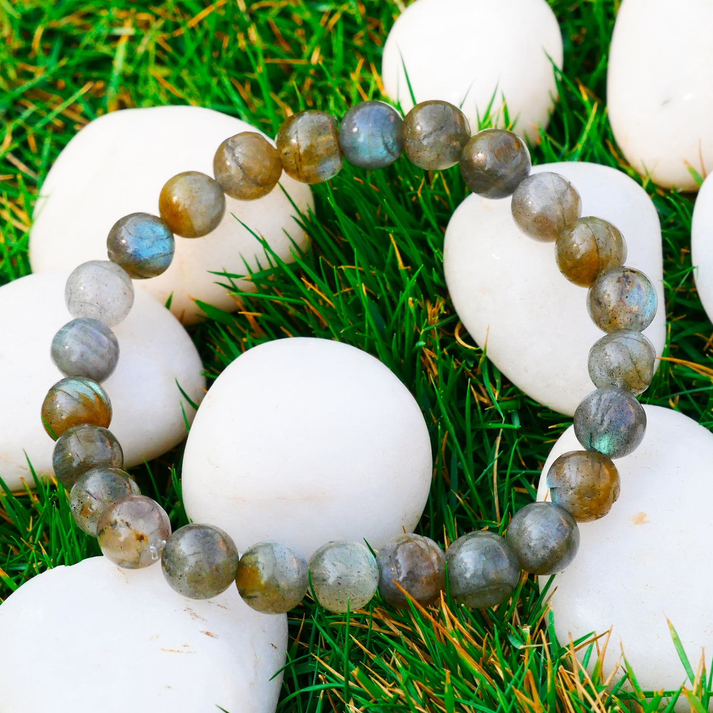 Labradorite Gemini Zodiac(मिथुन राशि) Certified Healing Crystal Bracelet