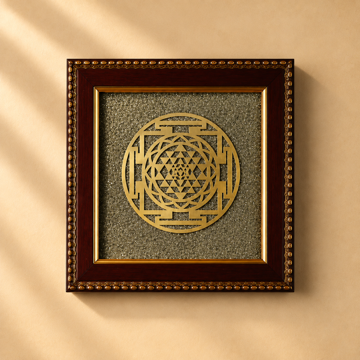 Shop Shri Yantra Pyrite Frame for Wealth, Prosperity & Positive Energy