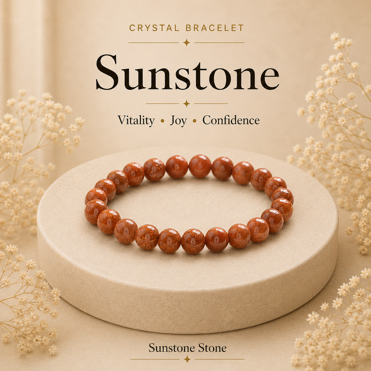 Sunstone Healing Crystal Bracelet -