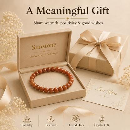 Sunstone Healing Crystal Bracelet -