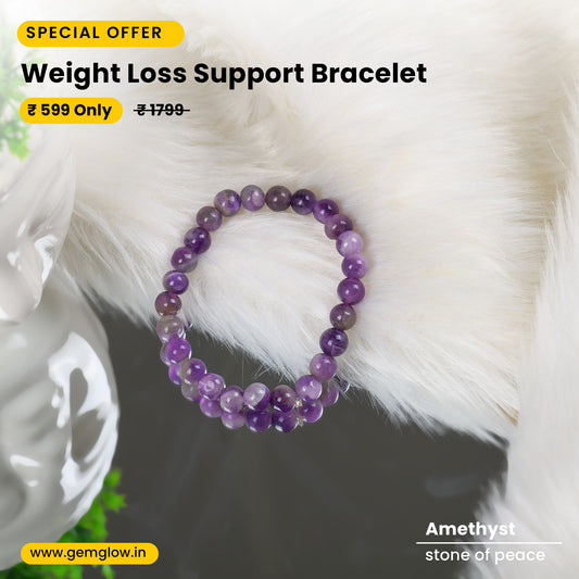 Amethyst Crystal Bracelet For Weight Loss
