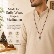 Shiv Rudraksha Mala with Shankh Pendant